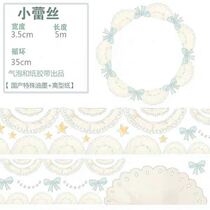 Small lace bubbles and paper tape with special ink and paper tape