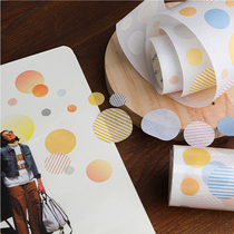 Twilight and paper tape colorful wave dots hipster simple foundation cut mold Handbook Diary decoration sticker