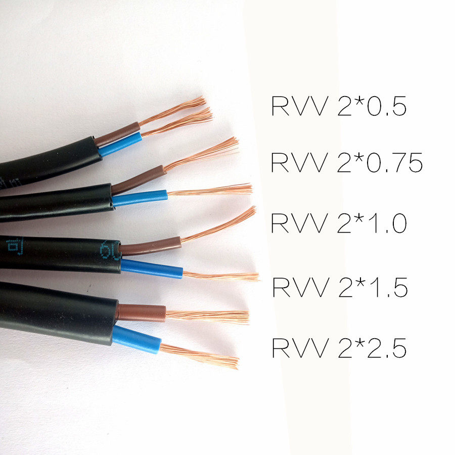 Tiancheng rvv sheathed line 2 core 2 5 square national standard three-core wire cord power cord parallel line
