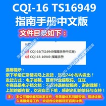 CQI-16 TS16949 Guide Manual Chinese