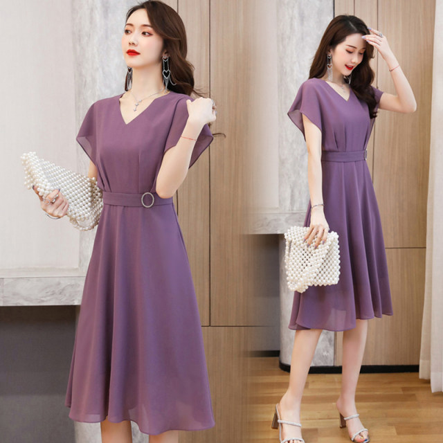 New summer dress for 40-year-old and 50-year-old mother, summer fashion summer style 2024 middle-aged woman temperament and western dress