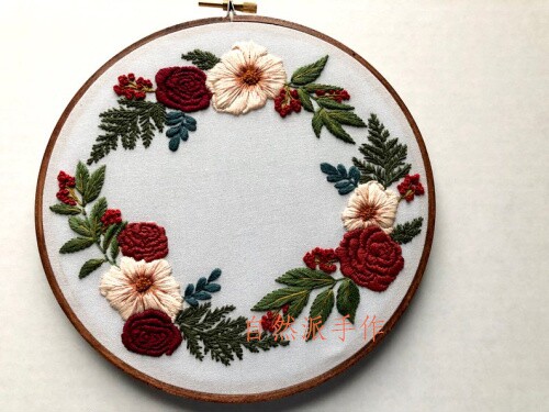 Nature Piers for hot sale Recommended flowers Fancy Embroidery Materials Contain 20CM Bamboo Embroidered HAND DIY CUSTOMIZABLE