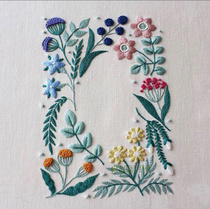 Natural style handmade fashion decoration Joker embroidery material package can be customized embroidered bag body and clothes