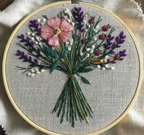 Natural style handmade between mountains and fields zero basic embroidery embroidery diy European handmade adult material bag fabric art