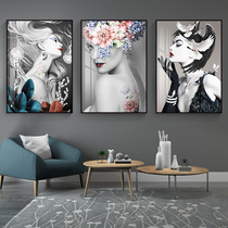  Hair salon decoration painting hair salon hanging painting art painting stickers creative barber shop hairstyle picture wall photo mural