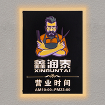  Barber shop special luminous word light box billboard hair salon door LED light hair salon sign outdoor wall-mounted