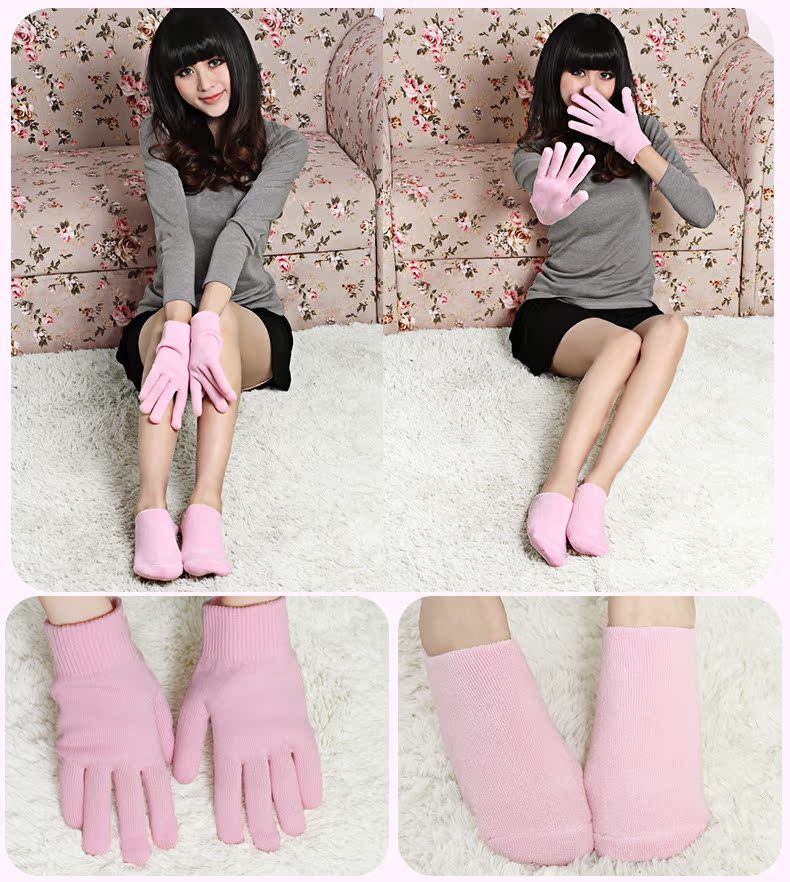 Weimanzi SPA tinh dầu gel sock đặt chân che gel bảo vệ găng tay giữ ẩm chống nứt chân vớ làm đẹp chân che tất nam giá tốt