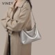 Viney Bag 2026 New Women's Bag Summer Genuine Leather Underarm Bag Casual Versatile Large Capacity Single Shoulder Commuter Bag