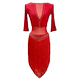 Belly dance practice clothes set can cover or reveal the belly
