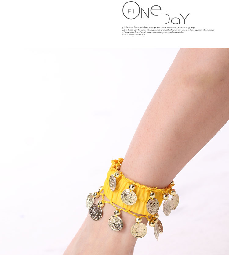 Flying Charm Belly Dance Chiffon Treo Rượu Vòng chân Belly Dance Anklet Belly Dance Foot Phụ kiện (Đơn) - Vòng chân vòng chân cá chép nữ