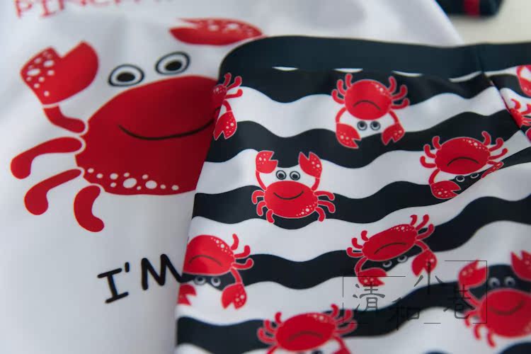 Crab & Whale | Bộ đồ bơi bé trai Hoạt hình cho trẻ em Áo tắm chống nắng Bộ đồ bơi hai mảnh dễ thương quần áo trẻ em xuất khẩu