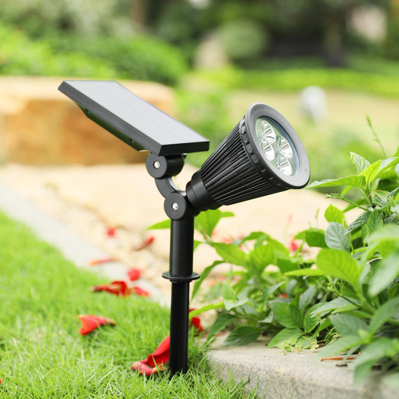 Solar tree light spot tree light outdoor waterproof garden courtyard lawn landscape light round garden spotlight