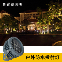 LED Floodlight Outdoor Waterproofing Pitch Spotlight Lawn Shine Tree Shooting Tree Inserts Light External Wall Seven Colorful Landscape Courtyard Lights