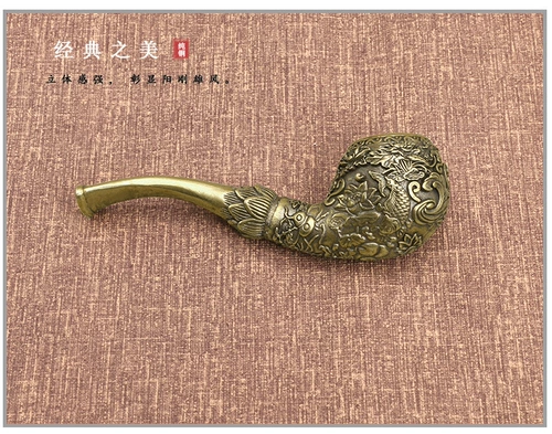 Мужской старомодный латунный медный мундштук ручной работы для пожилых людей, подарок на день рождения