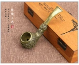 Мужской старомодный латунный медный мундштук ручной работы для пожилых людей, подарок на день рождения