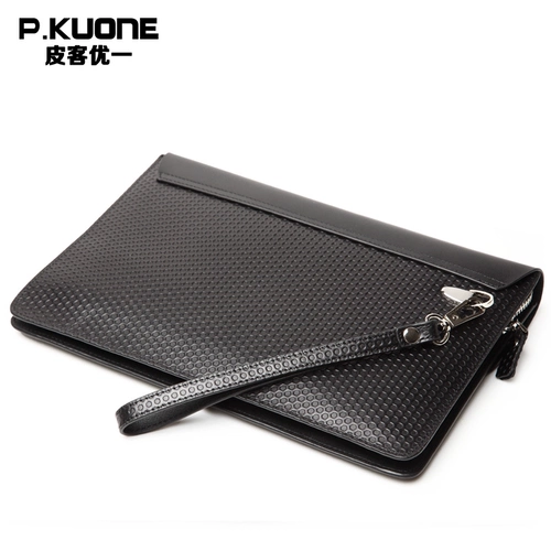 Сумка с петлей на руку, вместительная и большая маленькая сумка клатч для документов, из натуральной кожи