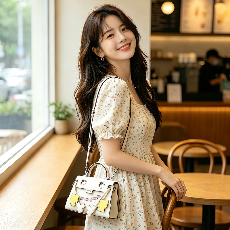 Women's Bag 2026 New Kelly Bag Millennium Mosaic Doll Bag White Mini Crossbody Bag Tote Bag for Women Women's Bag 2026 New Kelly Bag Millennium Mosaic Doll Bag White Mini Crossbody Bag Tote Bag for Women