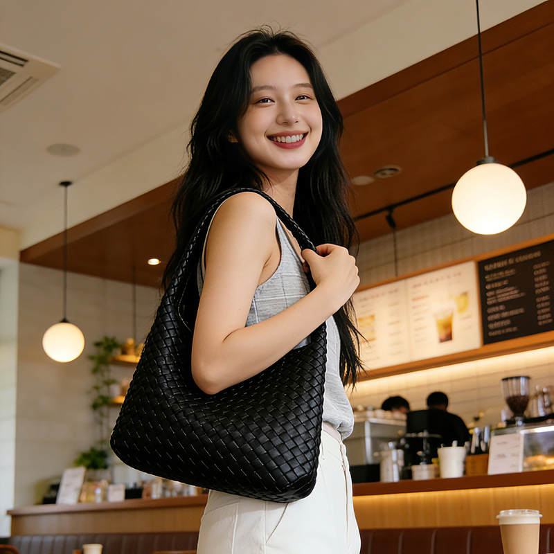 Hobo Bag Veneta Handbag Genuine Leather Woven Bag Tote Bag Women's Large Capacity Versatile Shoulder Handbag Hobo Bag Veneta Handbag Genuine Leather Woven Bag Tote Bag Women's Large Capacity Versatile Shoulder Handbag