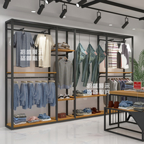 Clothing store display rack High-end wall rack floor pants display rack mens shelf store hanger display rack