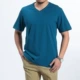 Áo thun nam tay ngắn cổ chữ V màu cotton rộng, áo thun cotton rộng, trung niên mùa hè cổ áo cổ gà áo phông nam đẹp