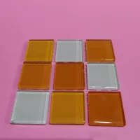 8*8 см оранжевый и белый