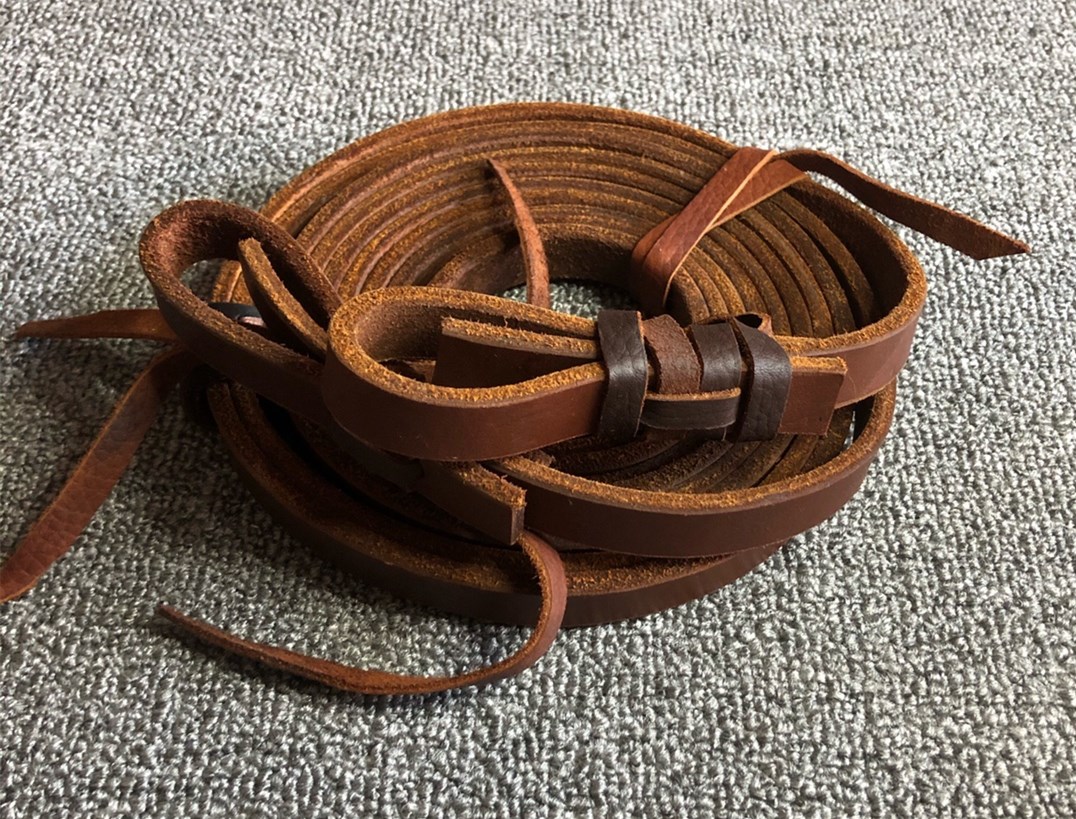 Oily pure cowhide western double bridle western saddle fittings reins Western style long reins water Le Verdun horse harness