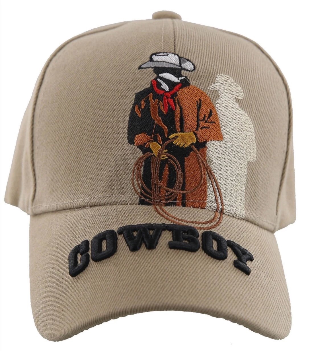 American Imports 3D Equestrian Embroidery Sunhat Polo Rider Equipped Cowhboy Western Cowboy Hat Warqi Horse