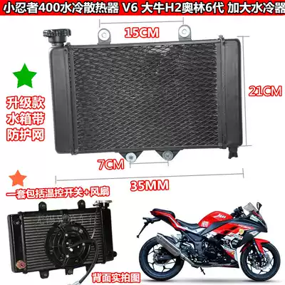 Twin cylinder 350CC Owl Feng shui box Small ninja N19 radiator H2 water tank Water tank R3BMW water tank RR radiator