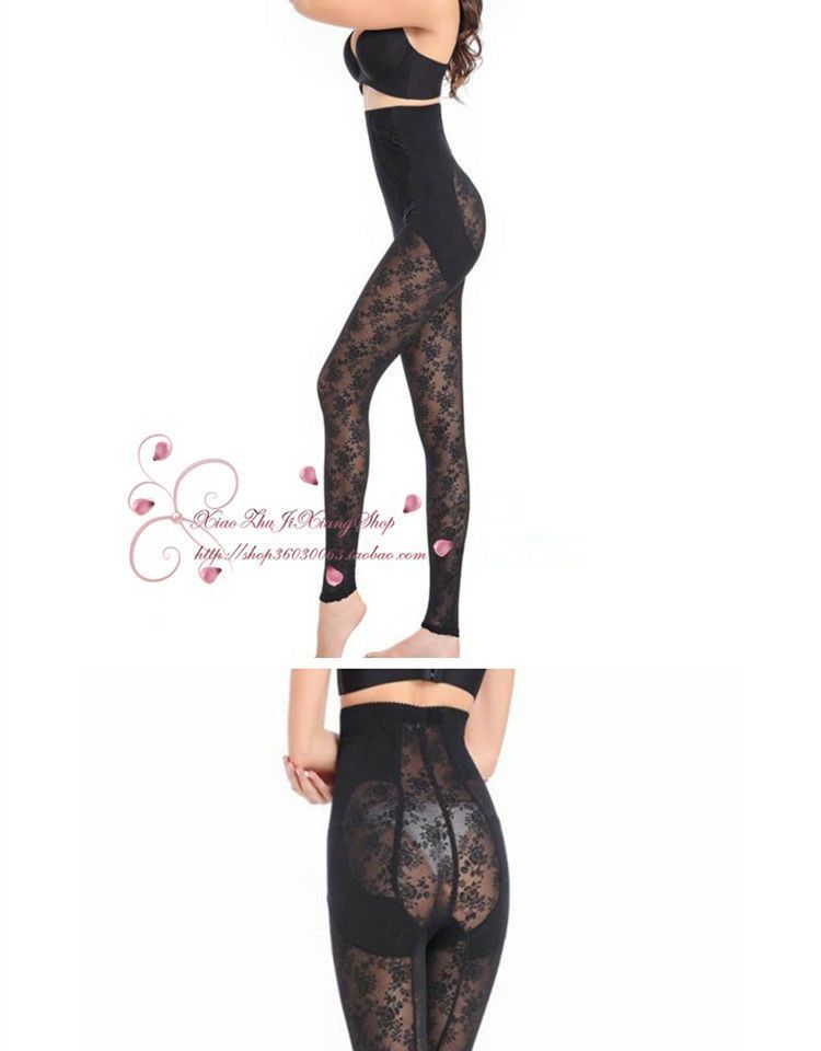 Jacquard lưới cao eo ren chống hông quần giảm béo quần cơ bụng quần cơ thể quần định hình quần quần lót nữ thun lạnh
