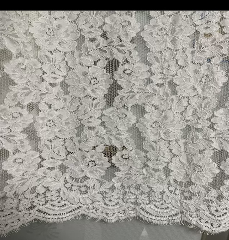 Exported to Europe and America, Heavy-Duty Lace Fabric for Dresses, Thick and Soft, Spring and Autumn Style, Pure White