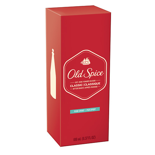 Old Spice-Pure Sport Classic Men's Aftershave Pure Sport Made in USA 188ml