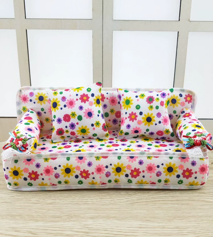 Barbie phụ kiện búp bê chơi đồ chơi nhà, đồ nội thất vải sofa sofa quà noel cho bé