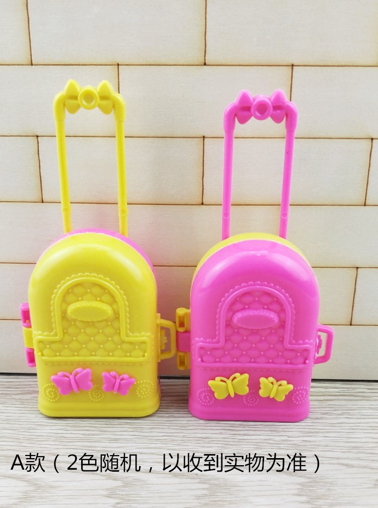 Barbie Dress Up Doll Suit Lan can Box House House Phụ kiện túi búp be lol