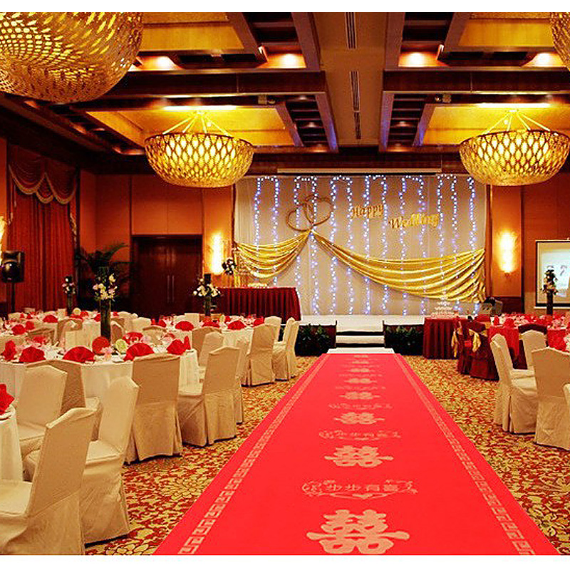 Wedding celebration One-time red carpet 100-year-old red carpet Hotel decoration Stair steps Festive red carpet