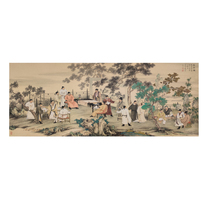 Ink Chinese painting Landscape Celebrity authentic hand-painted living room tea room hanging painting characters Chinese Artists Association Hu Shengwang