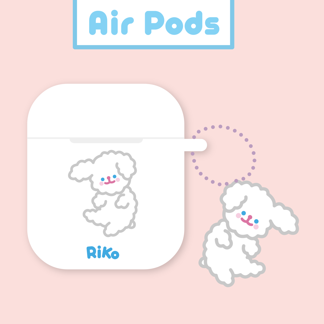 funnyns white underdog airpodspro3 protective sleeve tpu apple 1 2 wireless Bluetooth headphones Soft cover