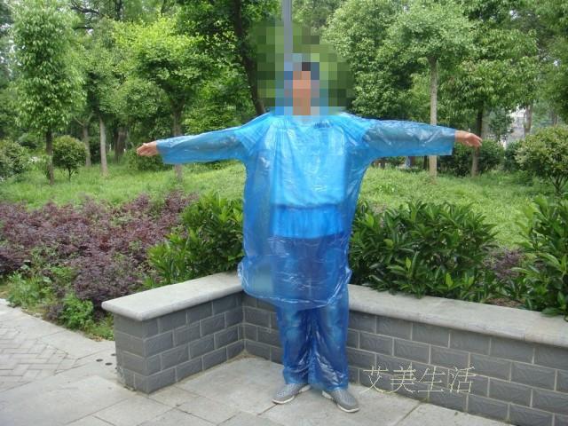 Ngoài trời trôi dùng một lần áo mưa du lịch leo núi dày dùng một lần poncho mưa trong suốt quần phù hợp với nam và nữ dành cho người lớn áo mưa cánh dơi trong suốt