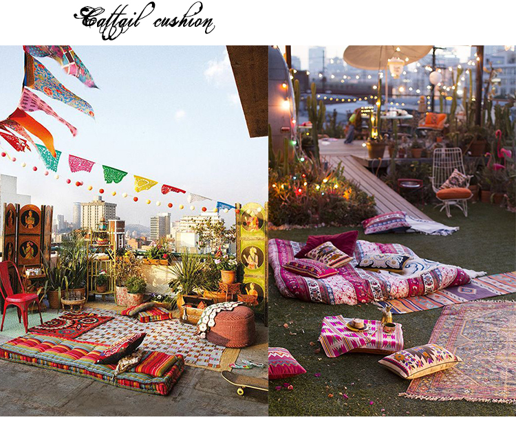 Thị giác hương vị của nhập khẩu bohemian thêu đơn futon sofa đệm tatami kết hợp của người gối dài - Ghế sô pha sofa ngoài trời