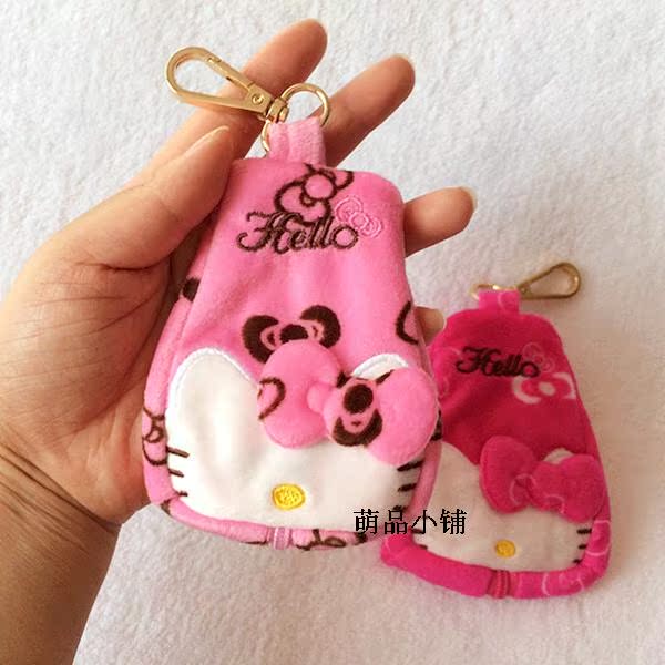Dễ thương phim hoạt hình mèo kt túi xách tay chìa khóa vòng ví ví sáng tạo túi lưu trữ đa chức năng túi đựng chìa khóa