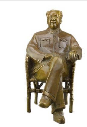 The chairman of the big pure brass Mao, like Mao Zedong's waving Chairman Mao standing like Mao Chairman Bronze Statue Pendulum