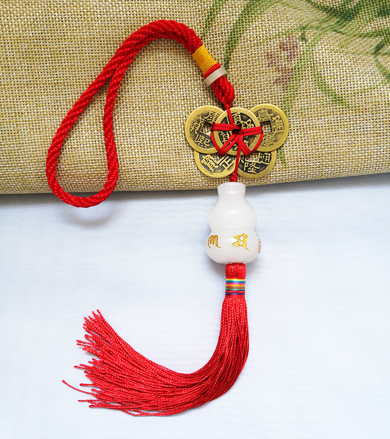 Ming curse white jade hoist unloaded five emperors hang pieces of town door gathering