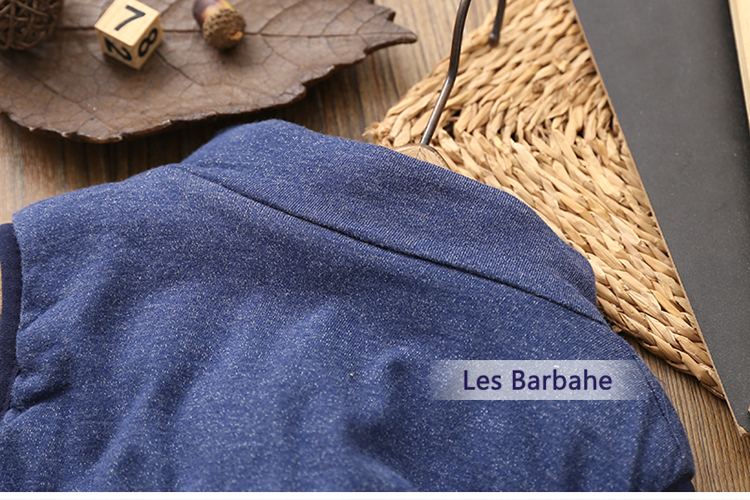 Áo vest trẻ em cotton dày ấm áp 2018 thu đông mới bé trai áo vest cotton vai đứng áo gile bò cho bé