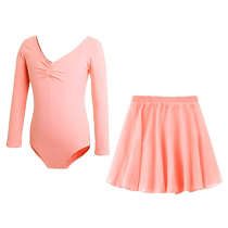 Childrens dance clothes girls spring and autumn long-sleeved practice clothes skirts toddler dance clothes Chinese dance exam gymnastics clothes