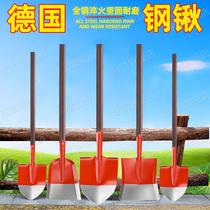 German shovel manganese steel thickened household wooden handle multifunctional shovel digging agricultural shovel coal shovel gardening
