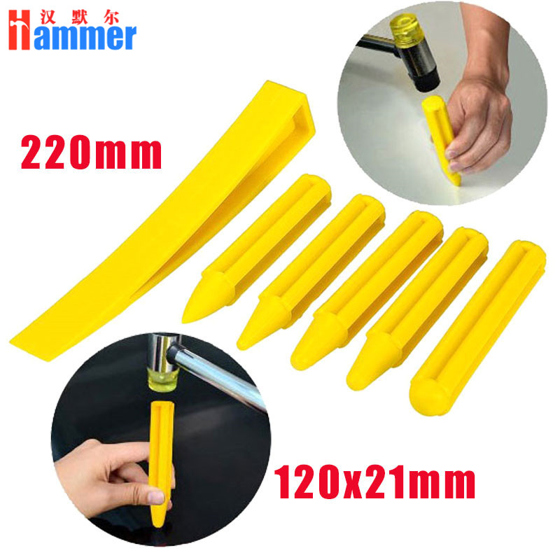 Car recessed repair levelling pen Spray Paint Sheet Metal Tool Pit Repair Pen Flat Pen Yellow 6 pieces