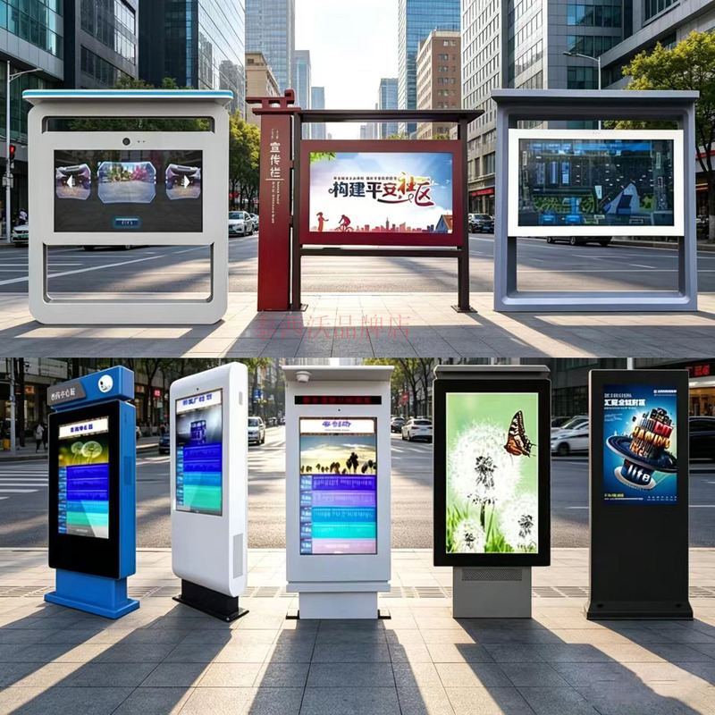 Vertical Outdoor Advertising Machine, Publicity Board, Outdoor Electronic Newspaper Display Board, Waterproof High-Brightness Display Screen, Wall-Mounted All-In-One Machine