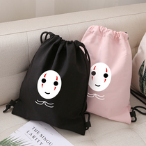 Spirited and Thousand-for-face male anime two-dimensional student schoolbag draw shoulder bag tide mini drawstring backpack for men and women