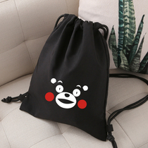 KUMAMON Kumamoto Bear Corset pocket drawstring anime creative cute travel storage backpack male and female students