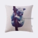 Động vật màu nước sói gấu nai cá voi Bắc Âu Mỹ đệm sofa nhỏ gọn trên bông gối gối ghế văn phòng xe - Trở lại đệm / Bolsters