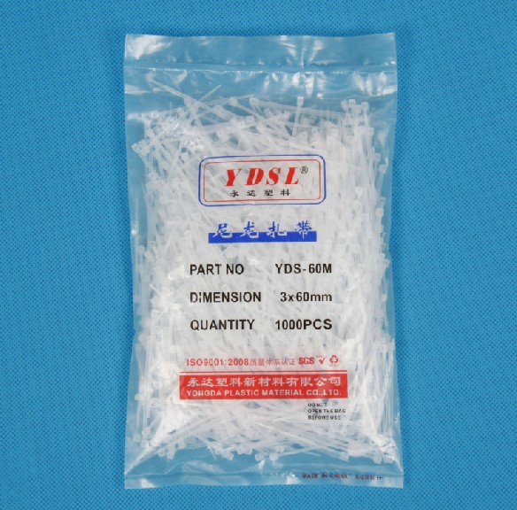 NYLON TIE 3 * 60MM Self-locked self-locking strap harness cord with strap (1000 packets) 